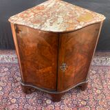 Migeon corner buffet stamped in Louis XV period marquetry