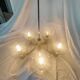 5-branched chandelier by Sciolari, Italy, space age, 1970