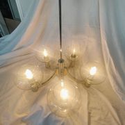 5-branched chandelier by Sciolari, Italy, space age, 1970