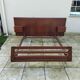Vintage Scandinavian teak adult bed from the 60s and 70s bedside table.
