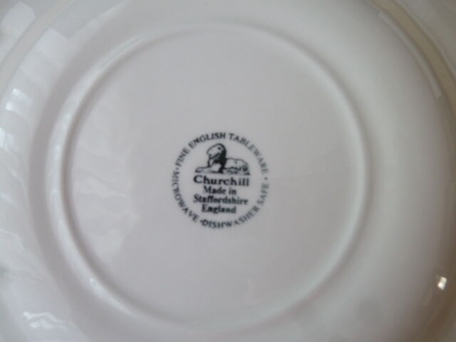Set of 6 flat plates in Churchill English porcelain