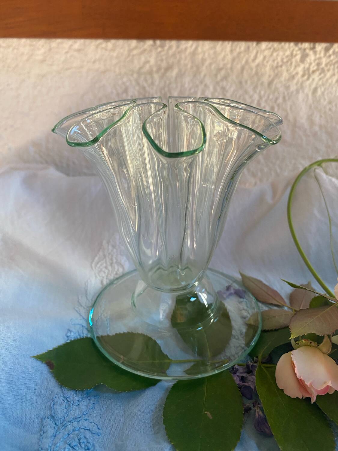 Original old glass vase