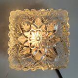 Flower-shaped glass ceiling lamp