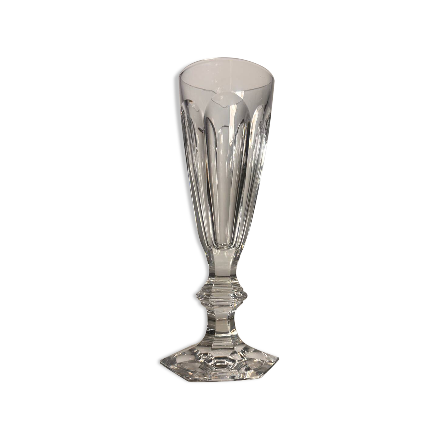 Baccarat Harcourt flute, 1841, signed