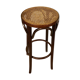 Curved wooden bar stool and cannage