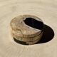 Set of 3 fossilized wood coasters (clear)