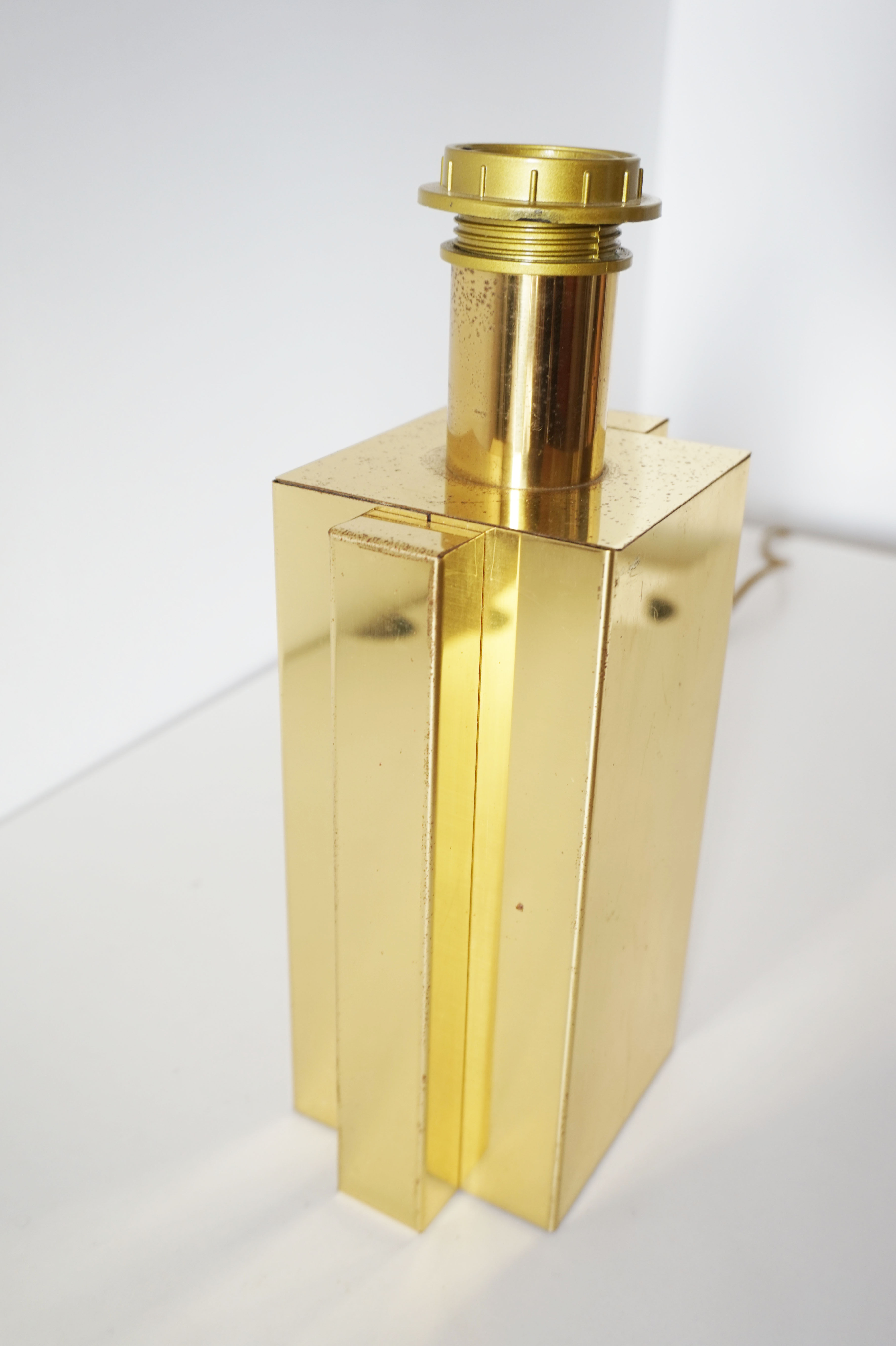 Vintage gold metal lamp foot