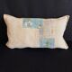 Pair of kilim-style antique canvas cushions woven, patched and hand-embroidered, and vintage fabric