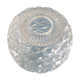 Round art deco globe in worked white glass