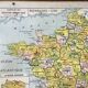 Old Vidal-Lablache map 301, 1950 - France, departments, rivers