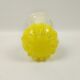 Thick yellow and white glass vase