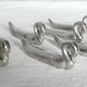 Set of 6 silver-plated swan-shaped knife rests, 1960
