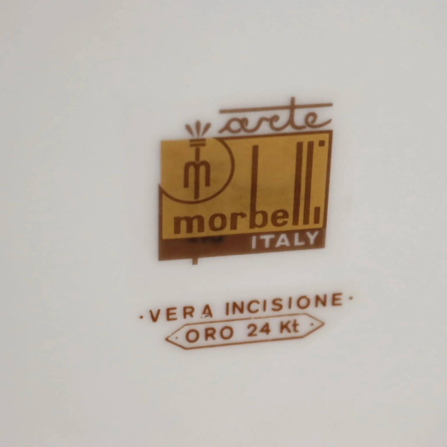 Vintage porcelain vase Morbelli Arte, Italy, 20th century