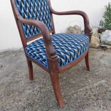 Reupholstered Empire style armchair