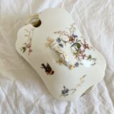 Saucière à couvercle ancienne en porcelaine de Limoges Haviland décor d'oiseaux