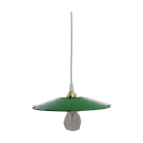 Green enamelled sheet metal hanging lamp