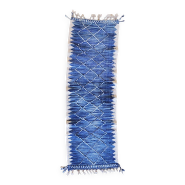 Flat Kilim Rug Blue - 213 x 71 cm