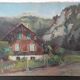 Chalet in the mountains, HST painting 40 x 50
