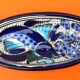Ceramic bowl oval shape Fish decor