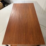 Günter Renkel teak and black steel free standing desk 1960’s