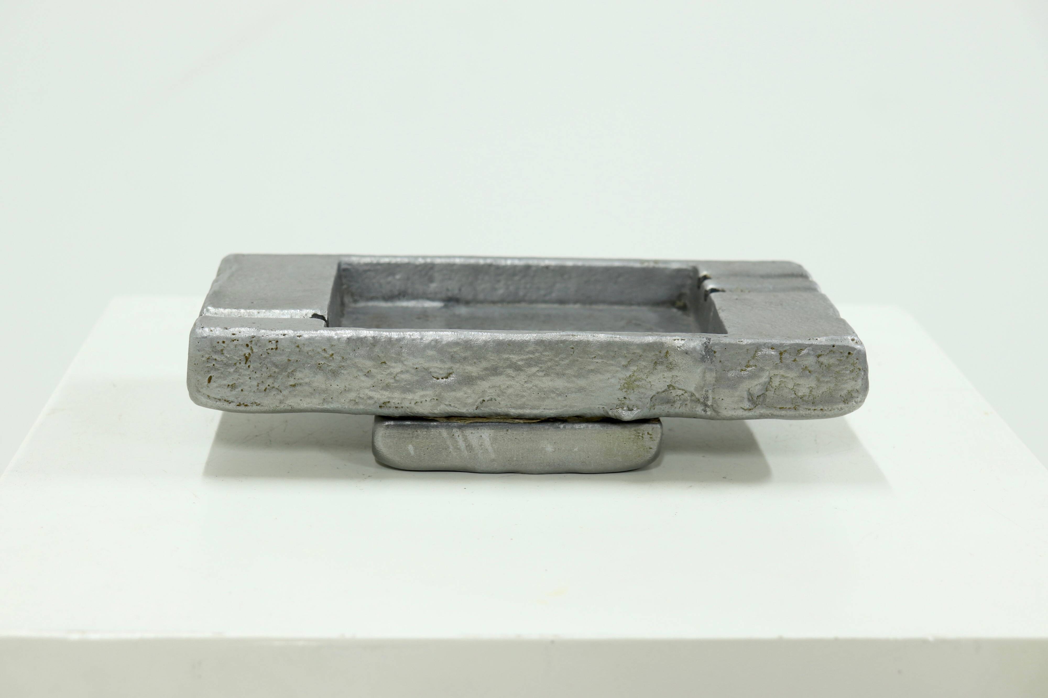 Brutalist Cast Aluminium Ashtray Willy Ceysens 1960s