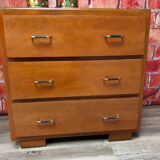 Ancienne commode scandinave placage chêne