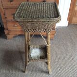 Rattan side table