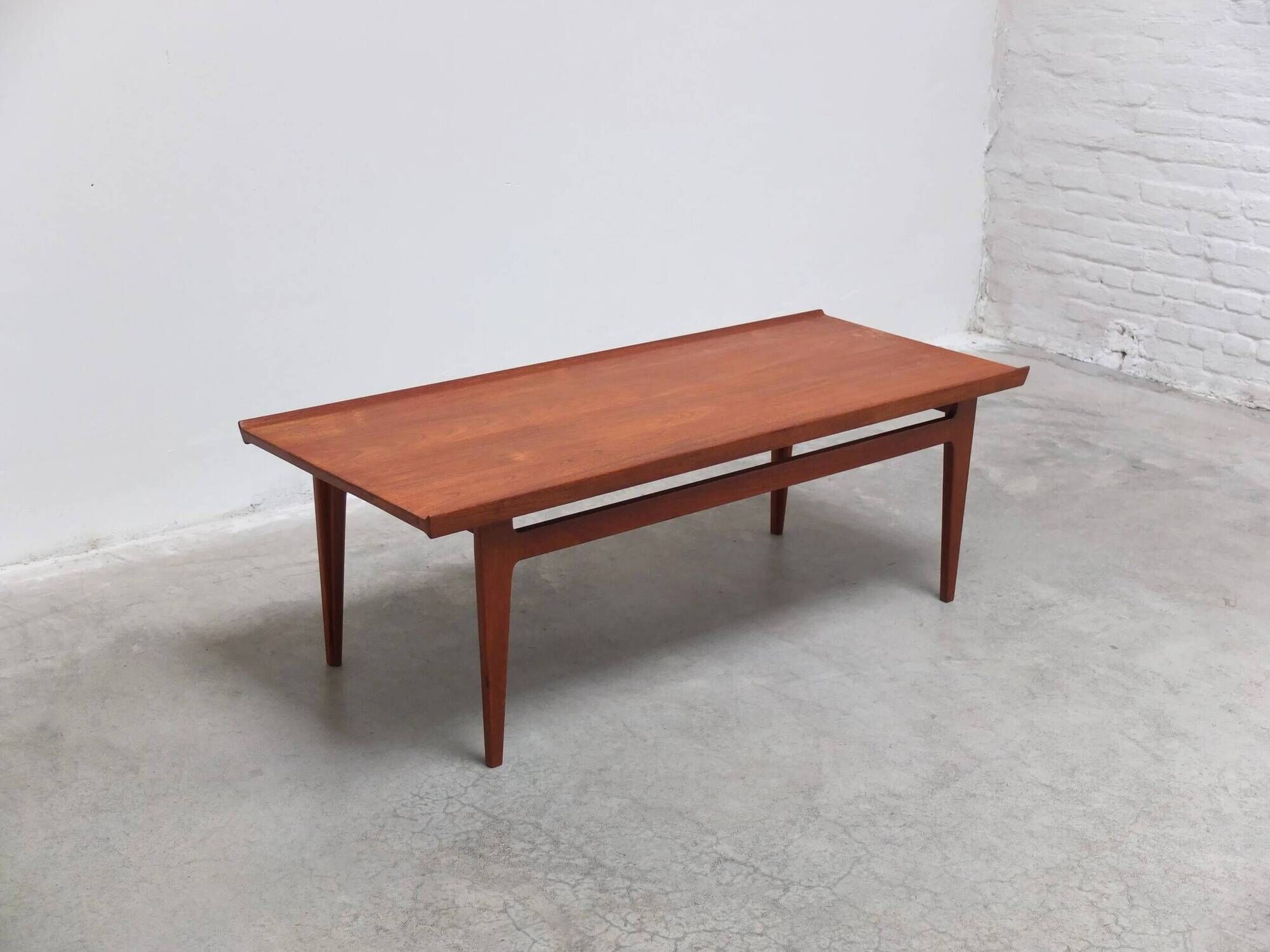 Danish coffee table in solid teak by Finn Juhl for France & Son, 1960s