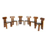 Ensemble de 6 chaises "Sapporo" par Mario Marenco pour Mobilgirgi, 1970