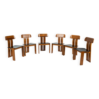 Set of 6 "Sapporo" chairs by Mario Marenco for Mobilgirgi, 1970.