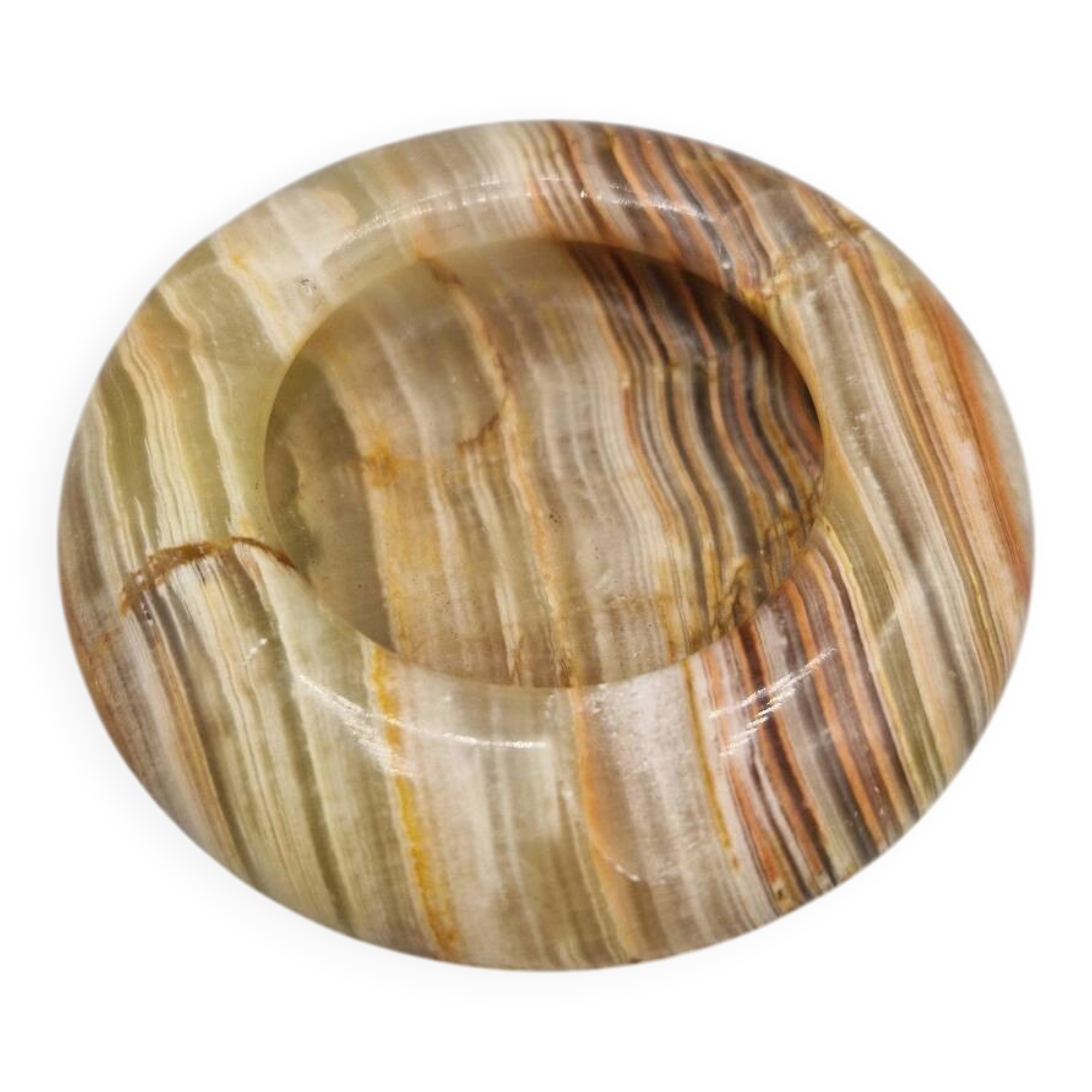 Small vintage onyx ashtray with three rests