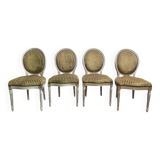Set of 4 Louis XVI style medallion chairs