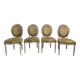 Suite de 4 chaises médaillons de style Louis XVI