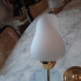 Double wall light gold metal and opaline 60s