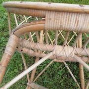 3-piece rattan wicker garden furniture set 1960 70