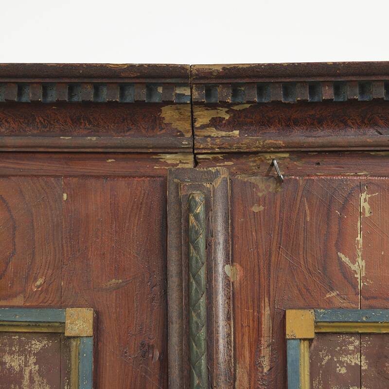 Painted Folk Art Bridal Cupboard