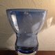 Large krosno vase from poland in blown blue glass, vintage variation.