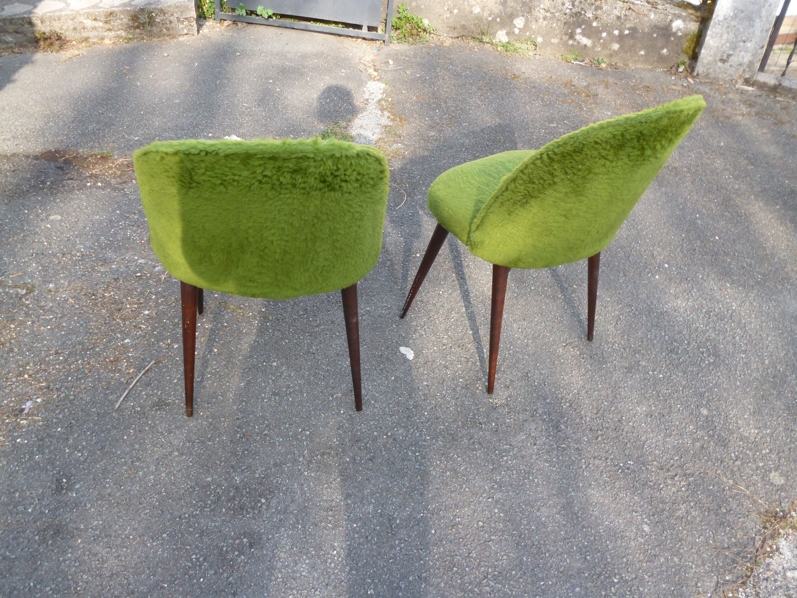 Paire de chaise moumoutte