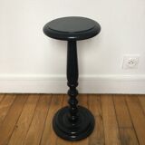 Antique black oak side table