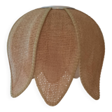 Tulip pendant light in natural fibers