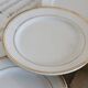6 half porcelain Lunéville earthenware dessert plates with gold edging