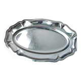 Oval silver-plated metal dish, 1980s.
