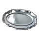 Plat ovale en métal argenté  Année 80.