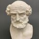 Bust of Socrates in plaster mid-twentieth artist's studio