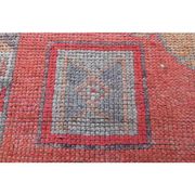 1970s Turkish Oushak Handmade Wool Cotton Red Area Rug 90x343