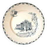 compotier, terre de fer, Clairefontaine, blanc et vert collection château