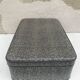Old suitcase travel fibroc gray white trunk + vintage metal cove