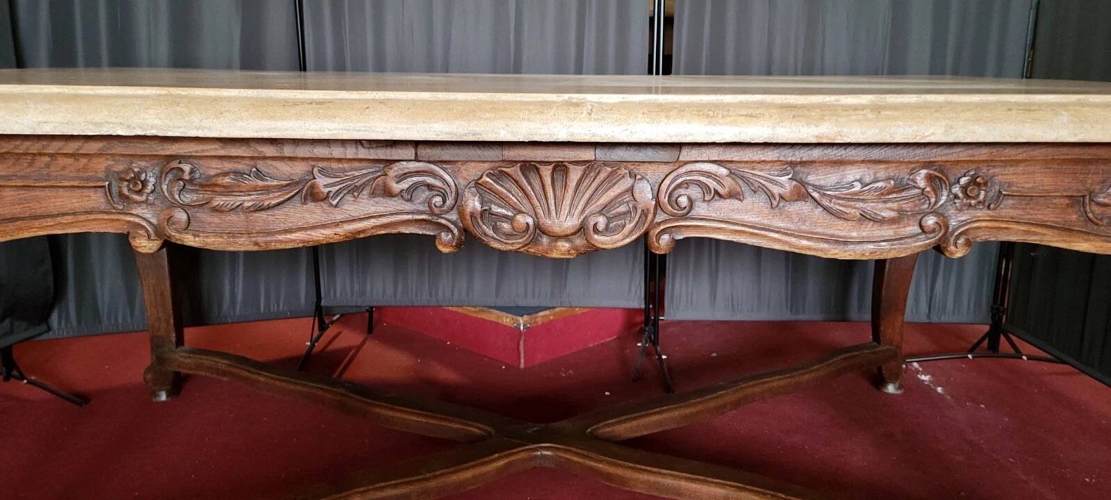 Important Louis XV style stone table or game table