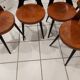 Suite of 6 chairs of Bistrot Baumann mismatched Mondor,Dove,Minuet