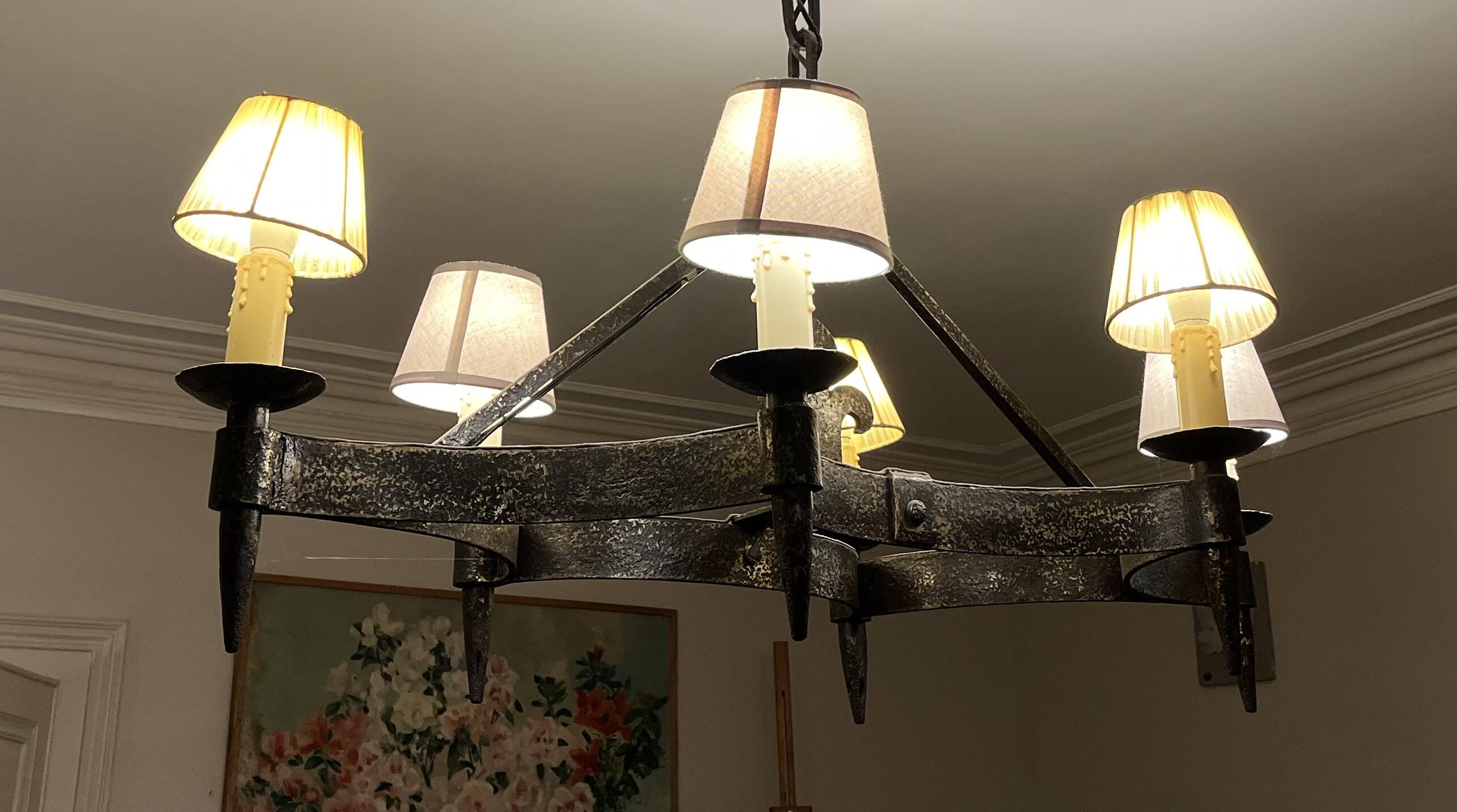 Brutalist style chandelier